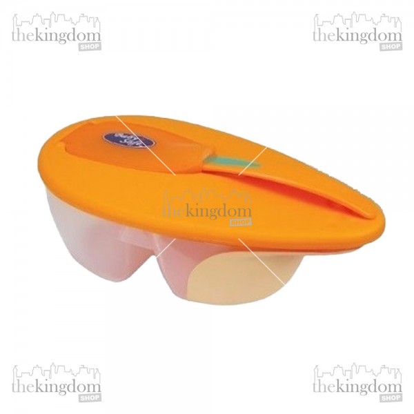 Baby Safe FB001 Twin Taste Bowl Set w/ Heat Sensing Spoon Orange