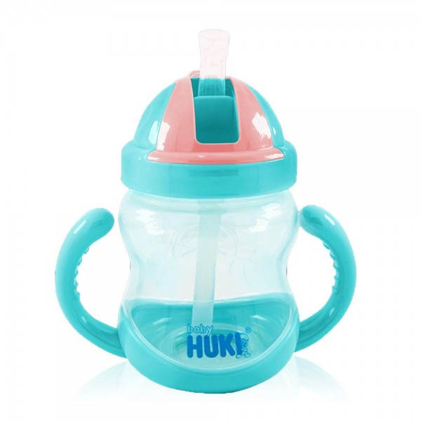 Baby Huki CIF001 Training Cup With Straw Blue Pink