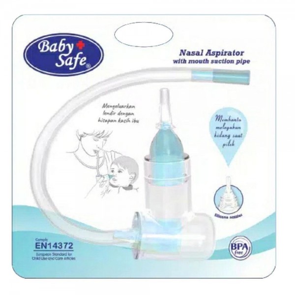 Baby Safe NAS02 Nasal Aspirator w/ Mouth Suction Pipe Blue