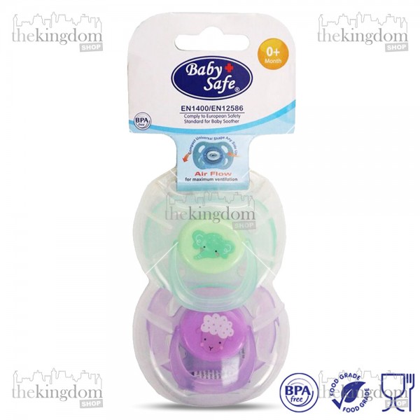 Baby Safe PC01S Pacifier 0-6m Green Pink /2