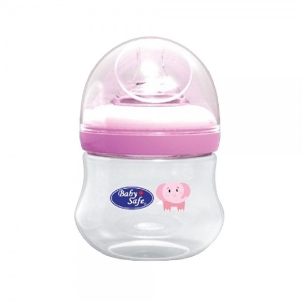 Baby Safe WN04B Wide Neck Bottle 125ml Pink
