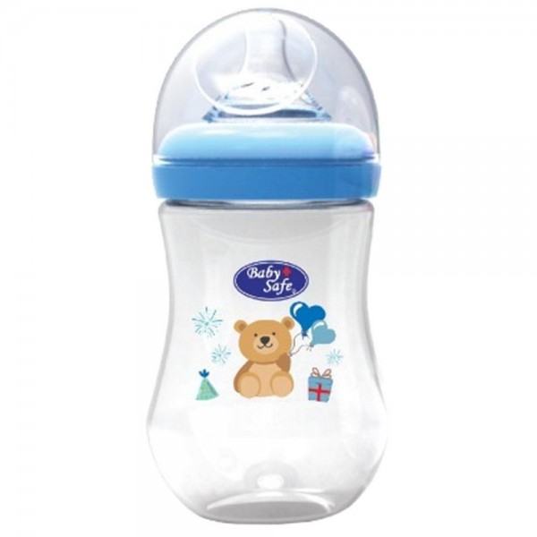 Baby Safe WN05B Wide Neck Bottle 250ml Blue