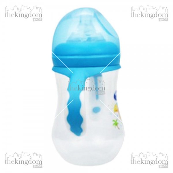 BabySafe WN06B Wide Neck Bottle w/ Handle 260ml Blue