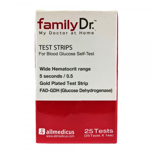 FamilyDr Glucose Strip /25