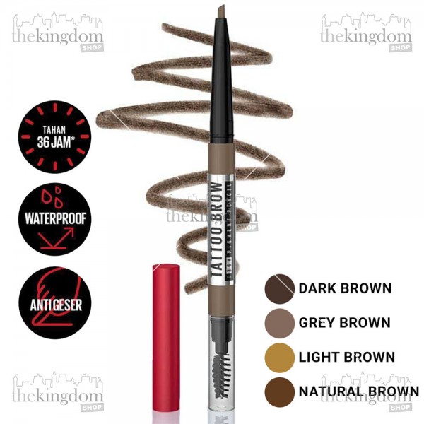 Maybelline Tattoo Brow 36H Pigment Pencil Grey Brown