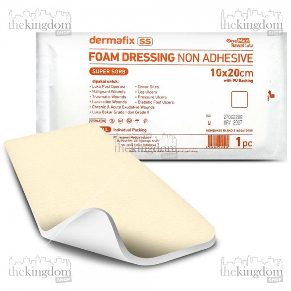 Onemed Dermafix SS 10x20cm Foam Dressing Non Adhesive /1