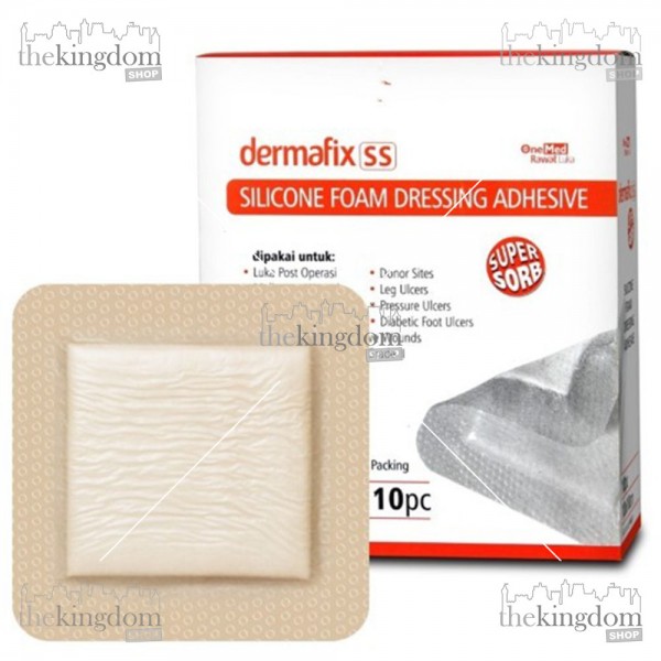 Onemed Dermafix SS 10x10cm Silicone Foam Dressing Adhesive /10