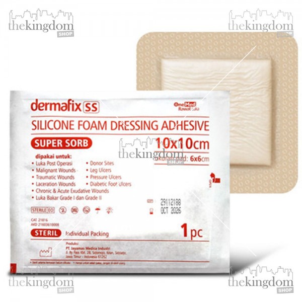 Onemed Dermafix SS 10x10cm Silicone Foam Dressing Adhesive /1