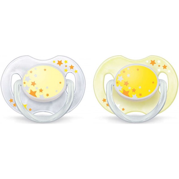 Philips Avent SCF176/18 Night Time Pacifiers Yellow