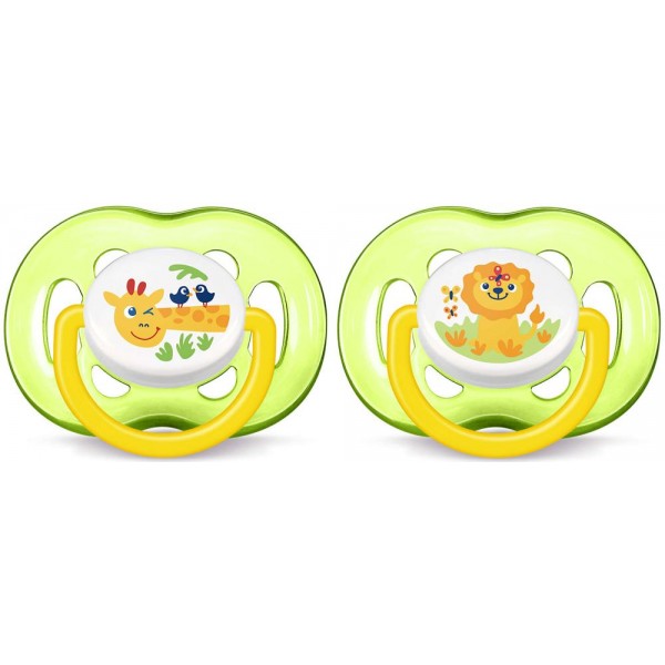 Philips Avent SCF186/23 Freeflow Soothers Green 2 Pack