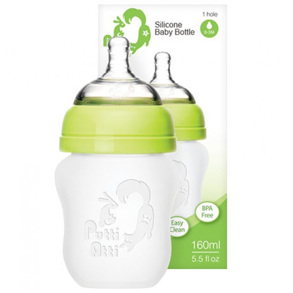 Putti Atti Silicone Baby Bottle Green 160ml