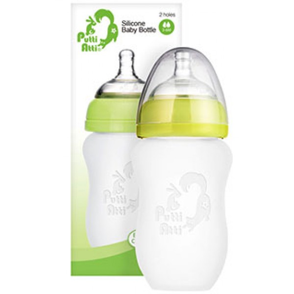 Putti Atti Silicone Baby Bottle Green 260ml