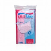 SENSI 3Ply Earloop Surgical Face Mask Pink /6