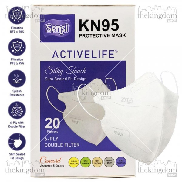 Sensi KN95 Protective Mask 6ply Earloop Activelife Concord /20