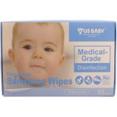 US BABY Disposable Sanitizing Wipes /50