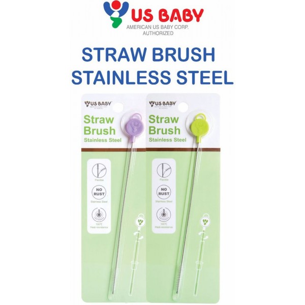 US BABY Stainless Steel Straw Brush