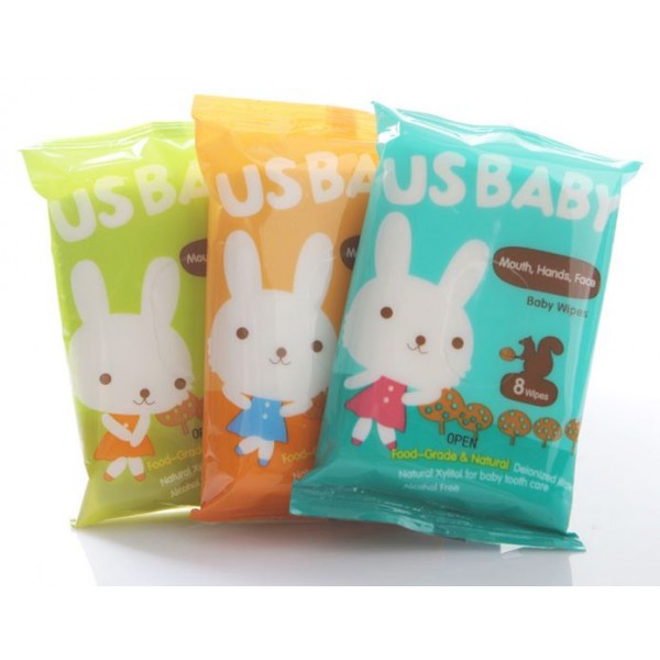 US Baby Hand, Mouth, Face Wipes Character