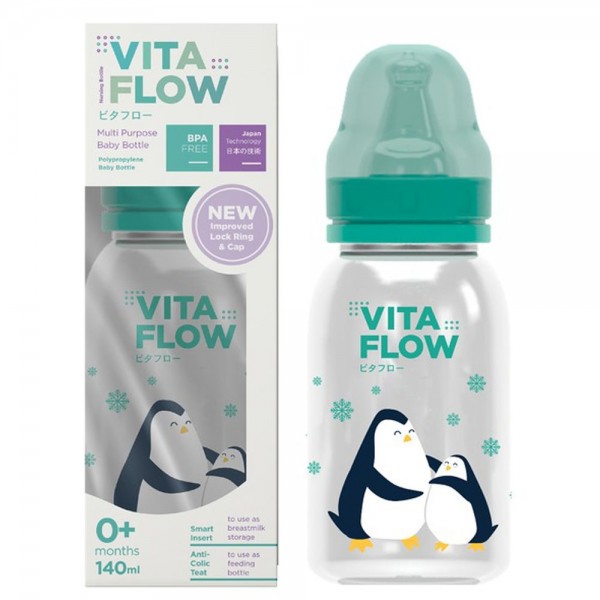 Vitaflow Botol Susu 60ml Green Penguin