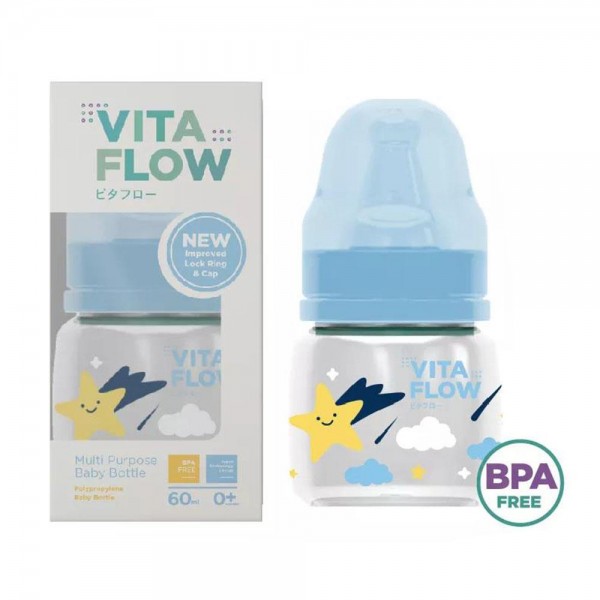 Vitaflow Botol Susu Sky Series 60ml Blue